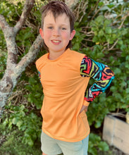 Load image into Gallery viewer, Abstract Swim Top - Orange