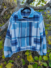 Load image into Gallery viewer, Bomber Jacket - Blue and Cream
