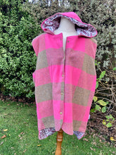 Load image into Gallery viewer, X-Large Women’s Woollen Vest Pink Check